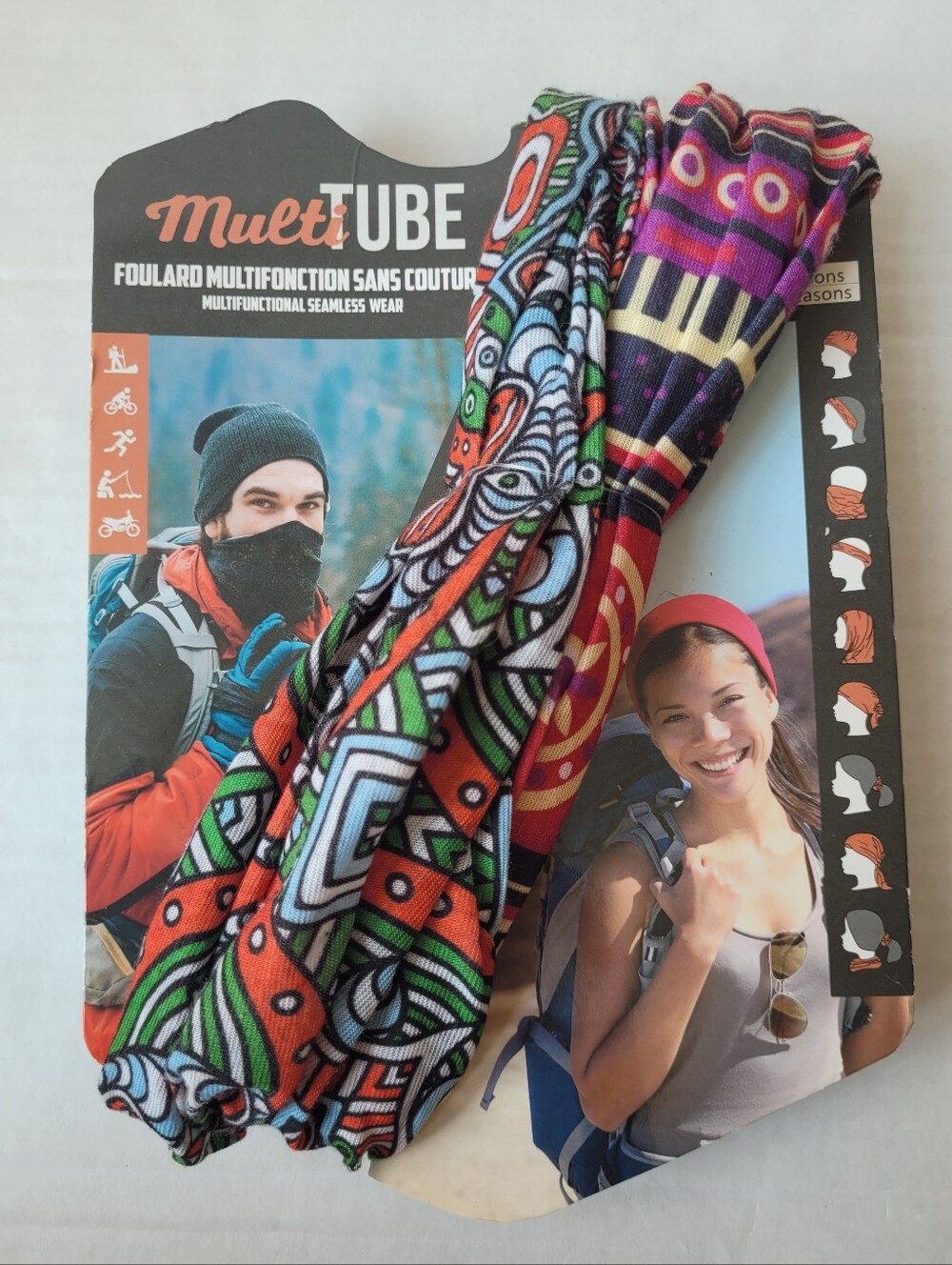 NEW MULTITUBE SEAMLESS TUBE FACE MASK SCARF HEADWEAR MUILTCOLOR UNISEX